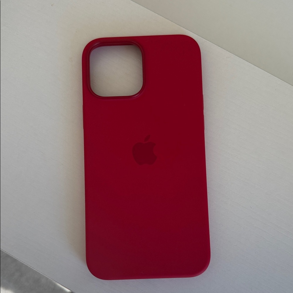 Apple Crimson Silicone Phone Case